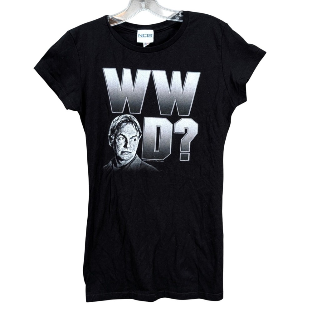 NCIS TV Show Gibbs WWGD What Would‎ Gibbs Do T-Shirt Womens Size L Black Graphic